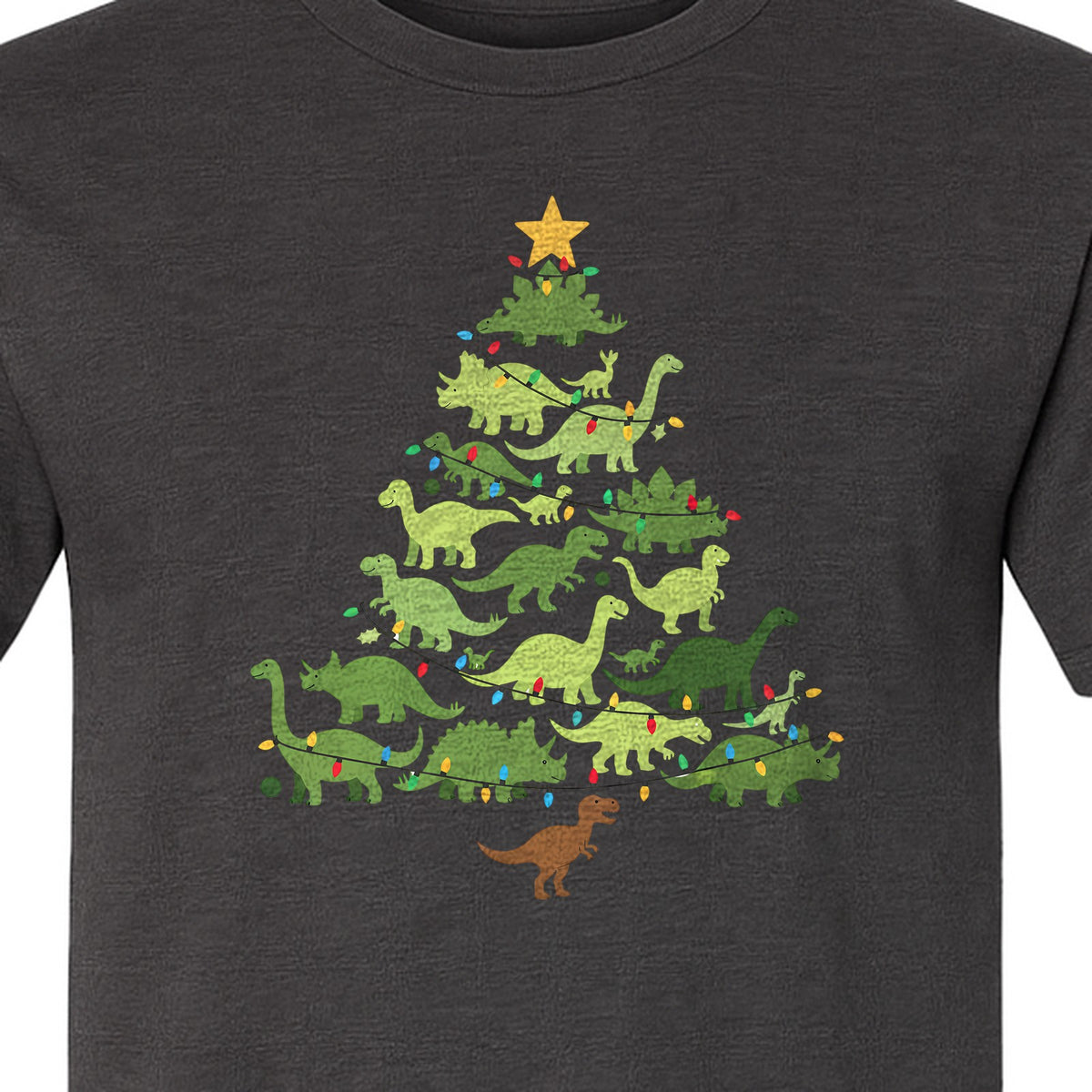 Dinosaur Christmas T-Shirt, Festive Tree of Dinosaurs Holiday Gift for Dino Fans
