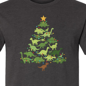 Dinosaur Christmas T-Shirt, Festive Tree of Dinosaurs Holiday Gift for Dino Fans