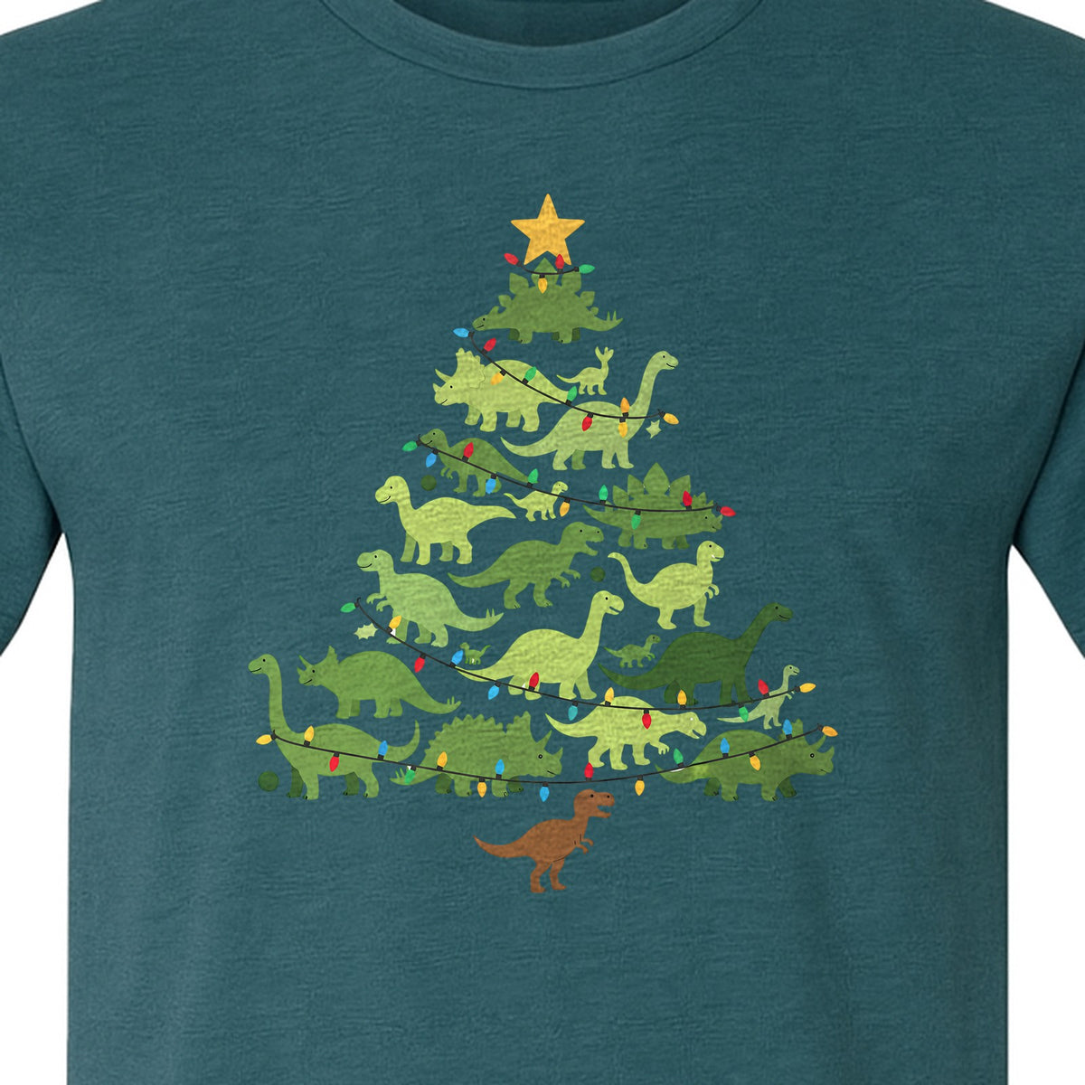 Dinosaur Christmas T-Shirt, Festive Tree of Dinosaurs Holiday Gift for Dino Fans