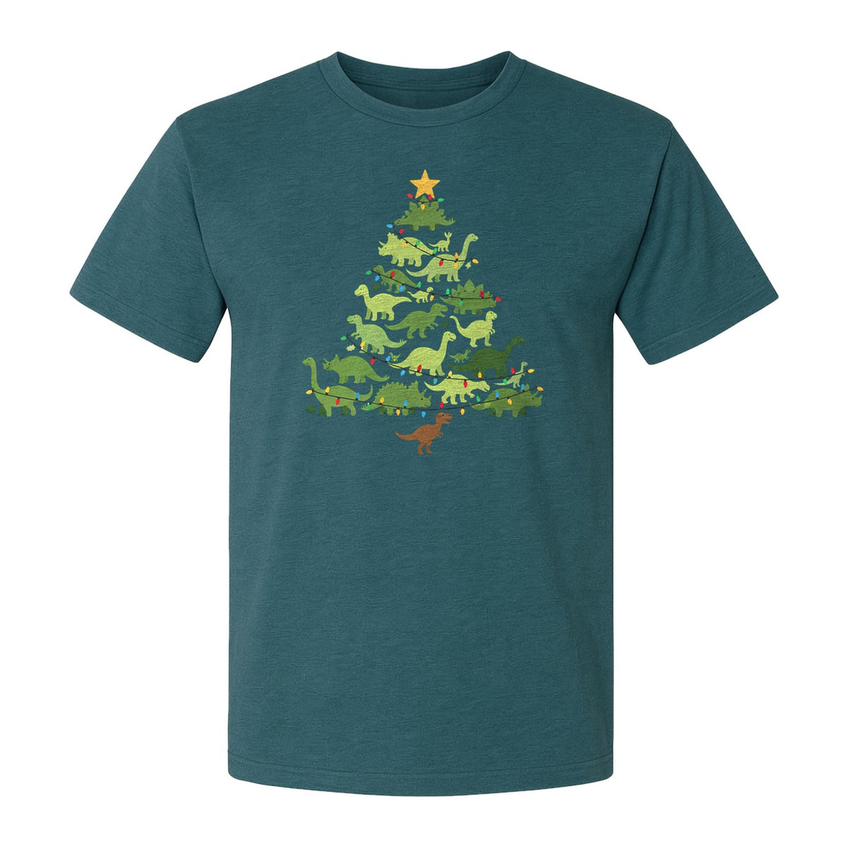 Dinosaur Christmas T-Shirt, Festive Tree of Dinosaurs Holiday Gift for Dino Fans