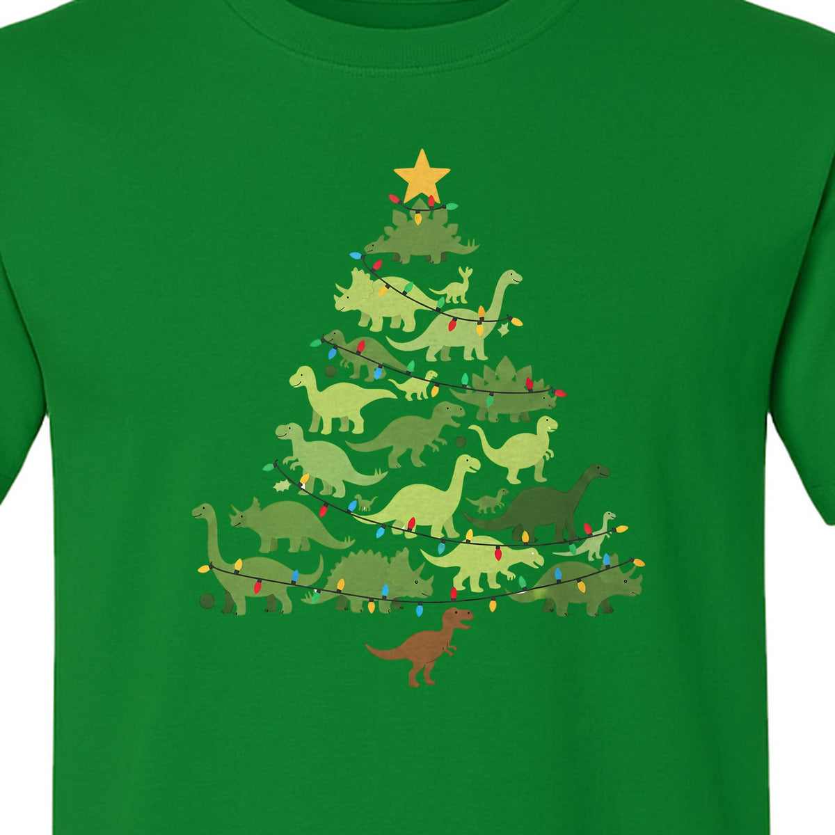 Dinosaur Christmas T-Shirt, Festive Tree of Dinosaurs Holiday Gift for Dino Fans