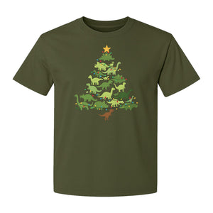 Dinosaur Christmas T-Shirt, Festive Tree of Dinosaurs Holiday Gift for Dino Fans
