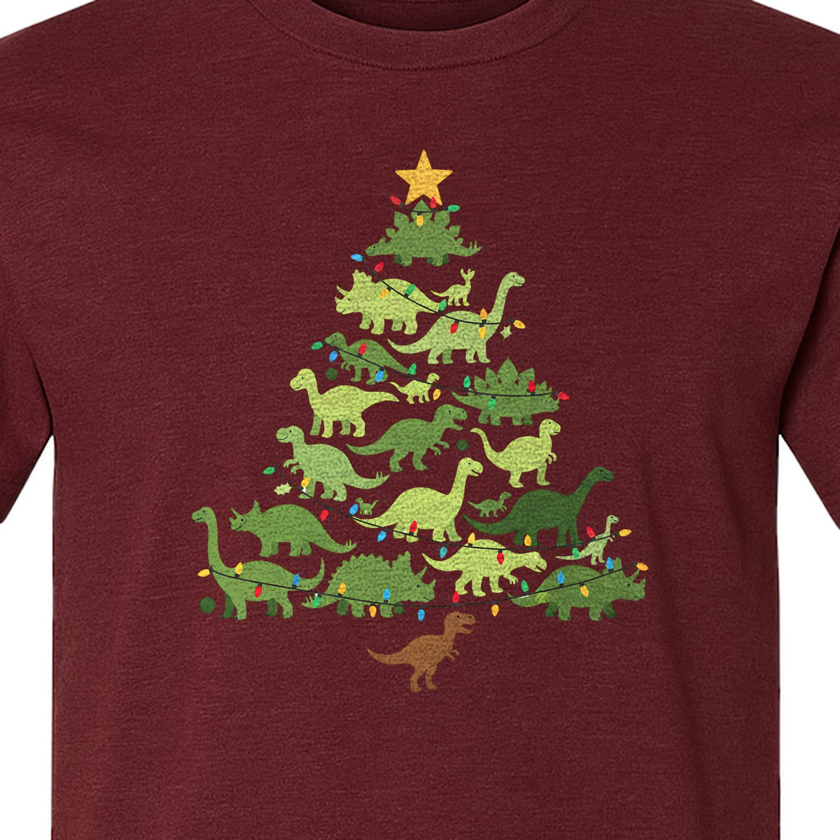 Dinosaur Christmas T-Shirt, Festive Tree of Dinosaurs Holiday Gift for Dino Fans