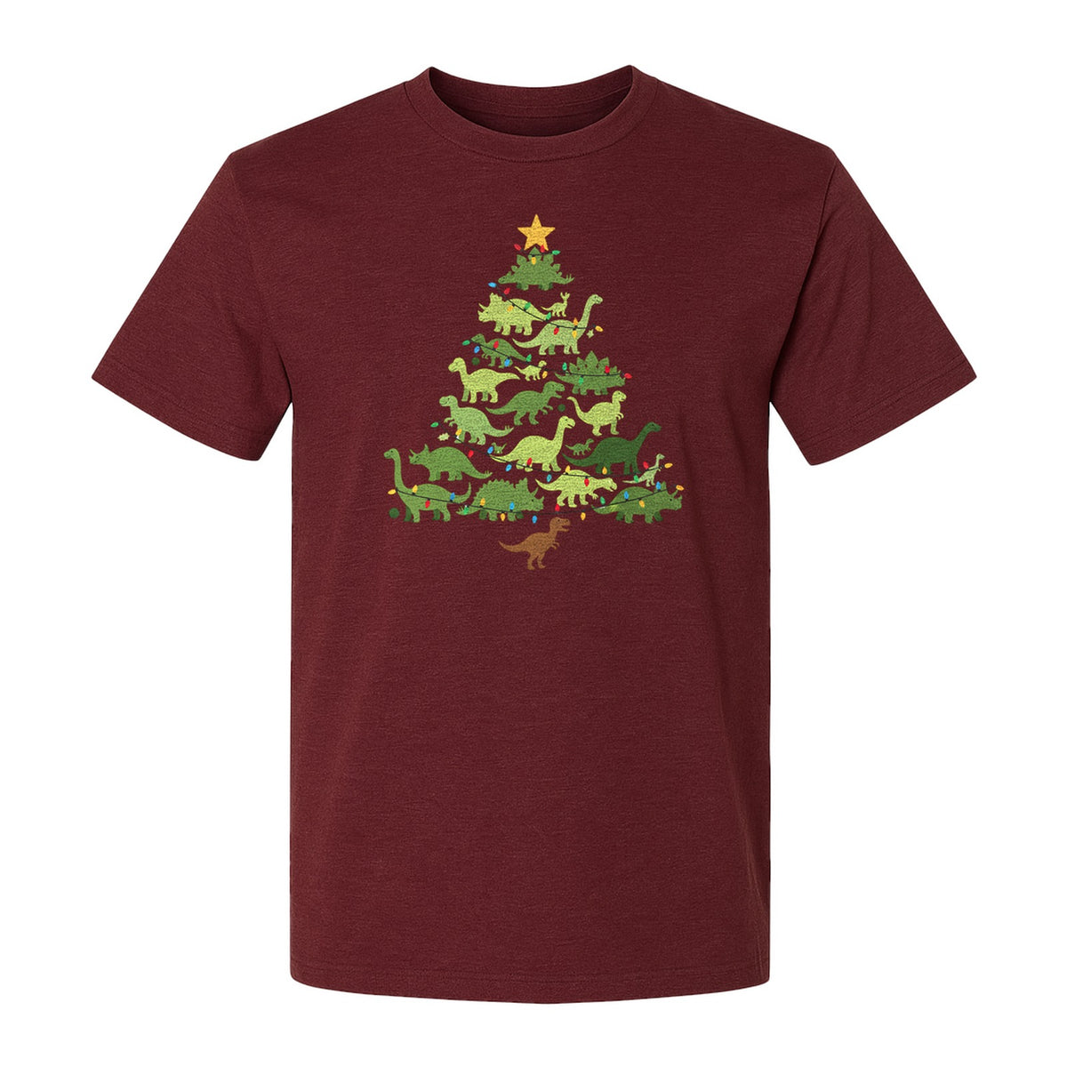 Dinosaur Christmas T-Shirt, Festive Tree of Dinosaurs Holiday Gift for Dino Fans