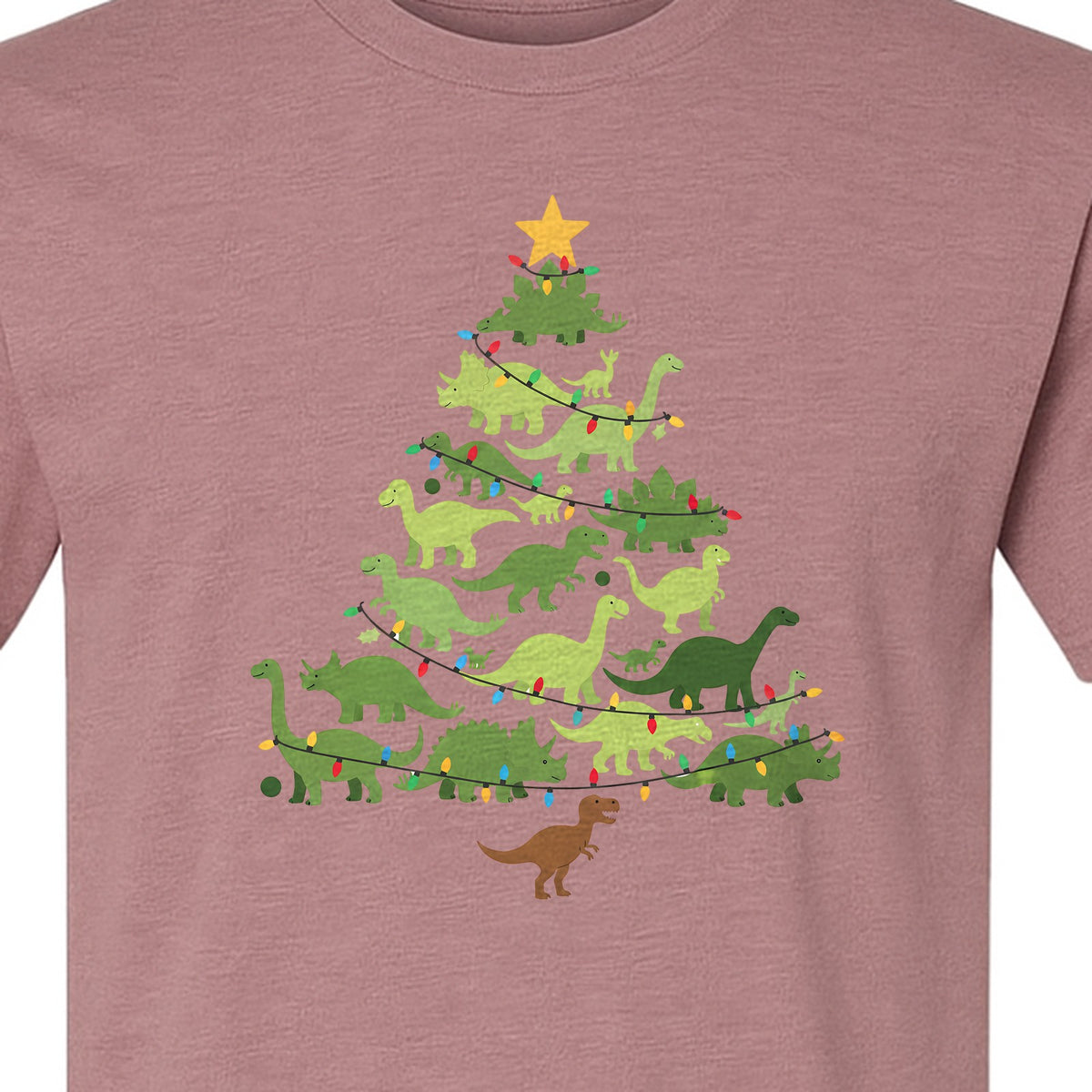 Dinosaur Christmas T-Shirt, Festive Tree of Dinosaurs Holiday Gift for Dino Fans
