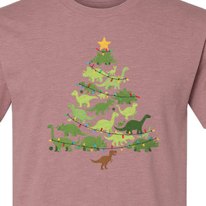 Dinosaur Christmas T-Shirt, Festive Tree of Dinosaurs Holiday Gift for Dino Fans