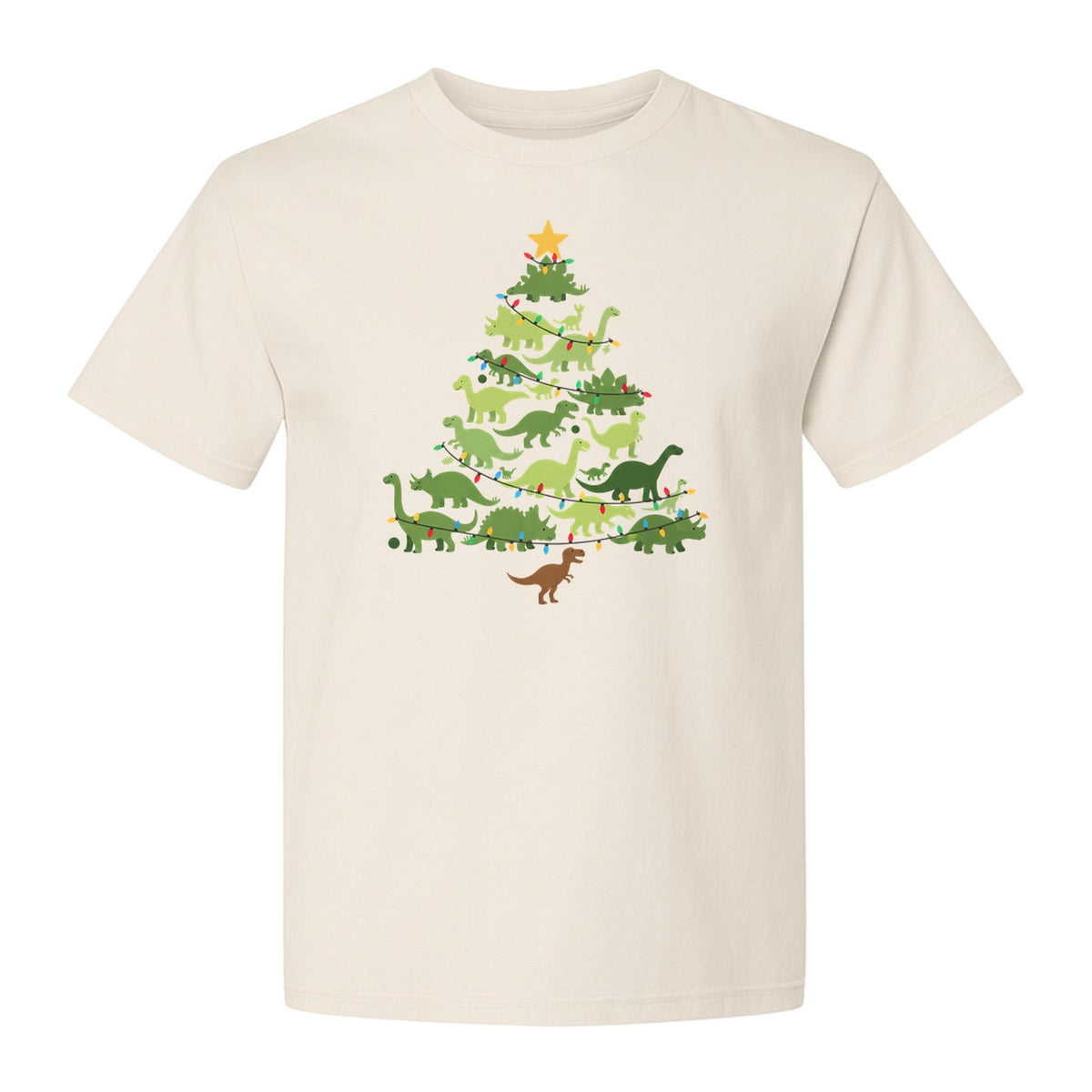 Dinosaur Christmas T-Shirt, Festive Tree of Dinosaurs Holiday Gift for Dino Fans