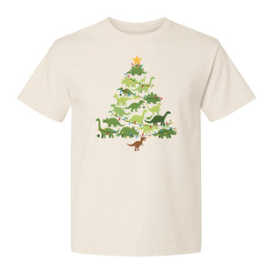 Dinosaur Christmas T-Shirt, Festive Tree of Dinosaurs Holiday Gift for Dino Fans