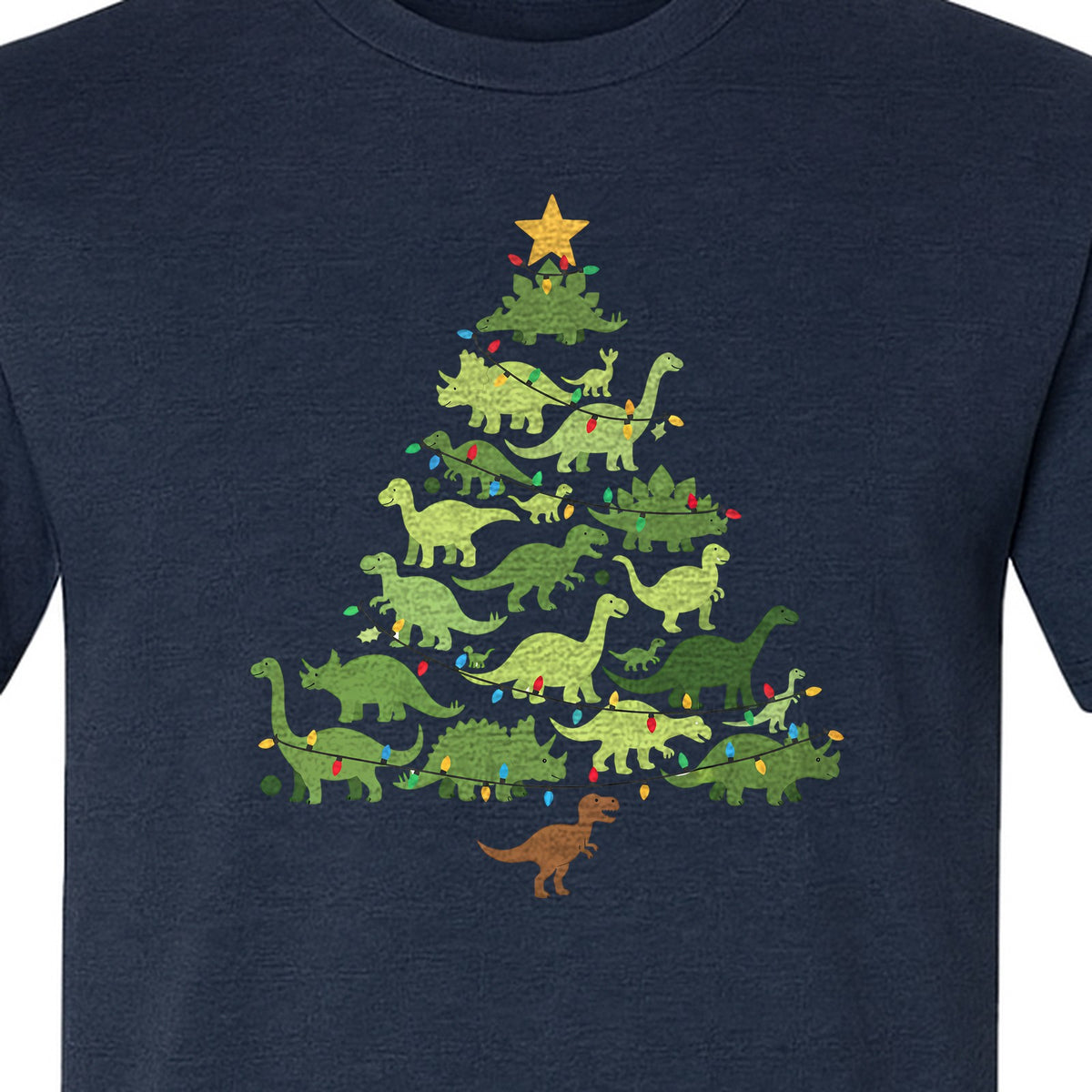 Dinosaur Christmas T-Shirt, Festive Tree of Dinosaurs Holiday Gift for Dino Fans