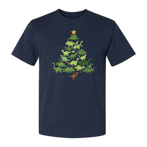 Dinosaur Christmas T-Shirt, Festive Tree of Dinosaurs Holiday Gift for Dino Fans