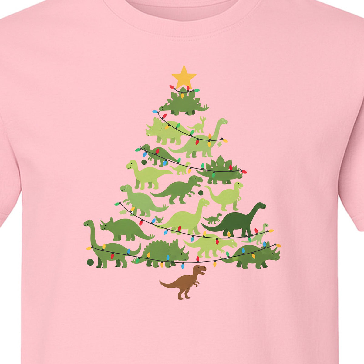 Dinosaur Christmas T-Shirt, Festive Tree of Dinosaurs Holiday Gift for Dino Fans