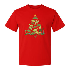 Dinosaur Christmas T-Shirt, Festive Tree of Dinosaurs Holiday Gift for Dino Fans
