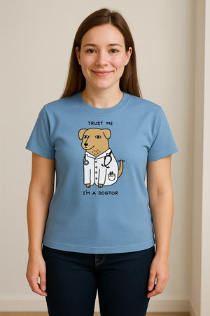 Veterinarian T-Shirt, Trust Me I'm a Dogtor Funny Dog Doctor Graphic