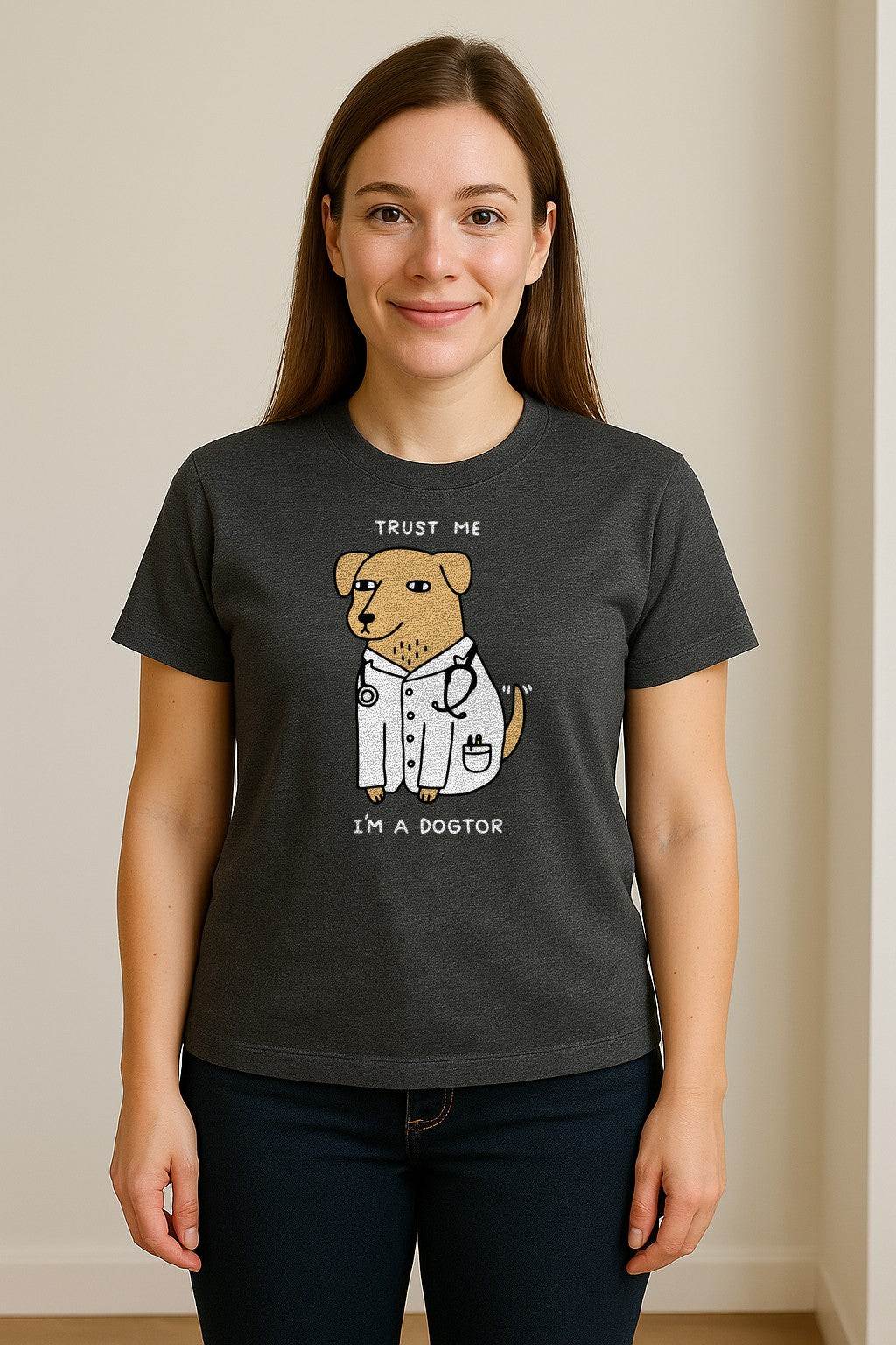 Veterinarian T-Shirt, Trust Me I'm a Dogtor Funny Dog Doctor Graphic
