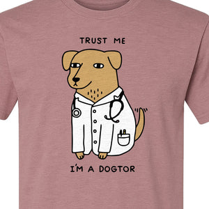 Veterinarian T-Shirt, Trust Me I'm a Dogtor Funny Dog Doctor Graphic