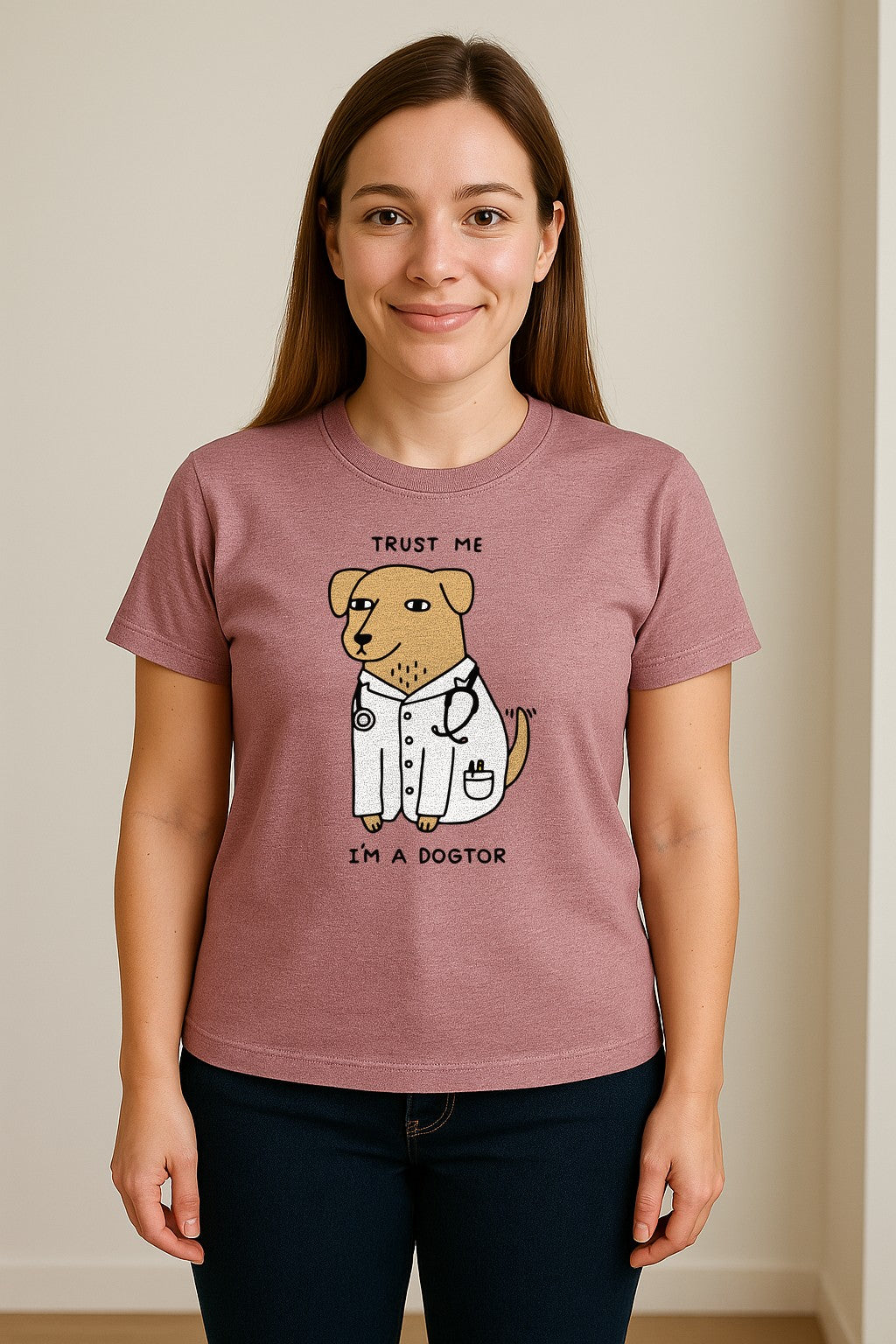 Veterinarian T-Shirt, Trust Me I'm a Dogtor Funny Dog Doctor Graphic