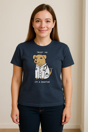 Veterinarian T-Shirt, Trust Me I'm a Dogtor Funny Dog Doctor Graphic