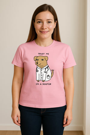 Veterinarian T-Shirt, Trust Me I'm a Dogtor Funny Dog Doctor Graphic