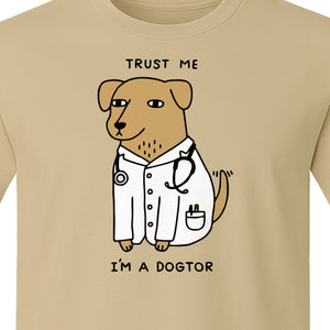 Veterinarian T-Shirt, Trust Me I'm a Dogtor Funny Dog Doctor Graphic