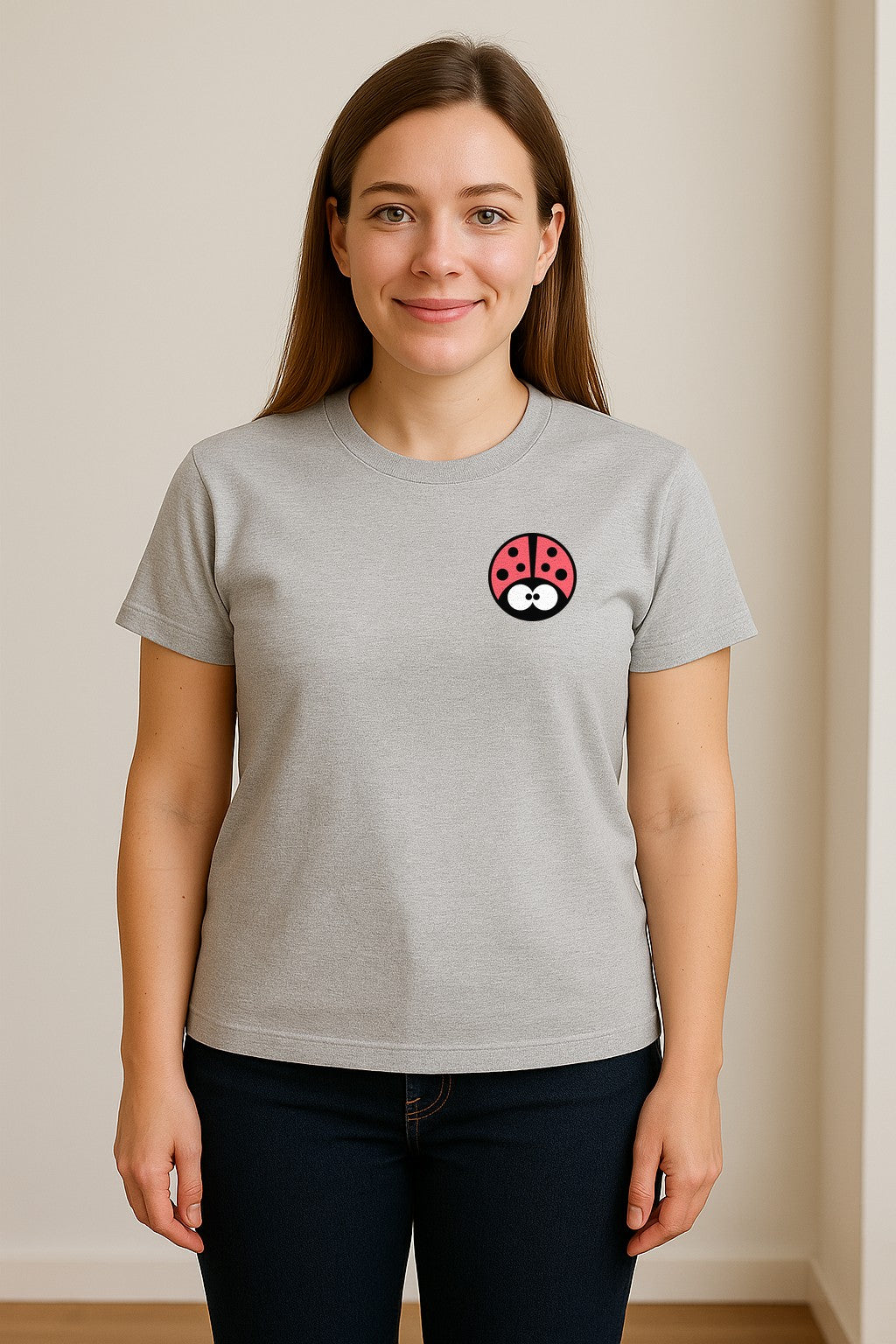 Ladybug T-Shirt, Cute Small Pocket Bug Graphic Tee for Animal Lovers, Gardeners and Plant Fans