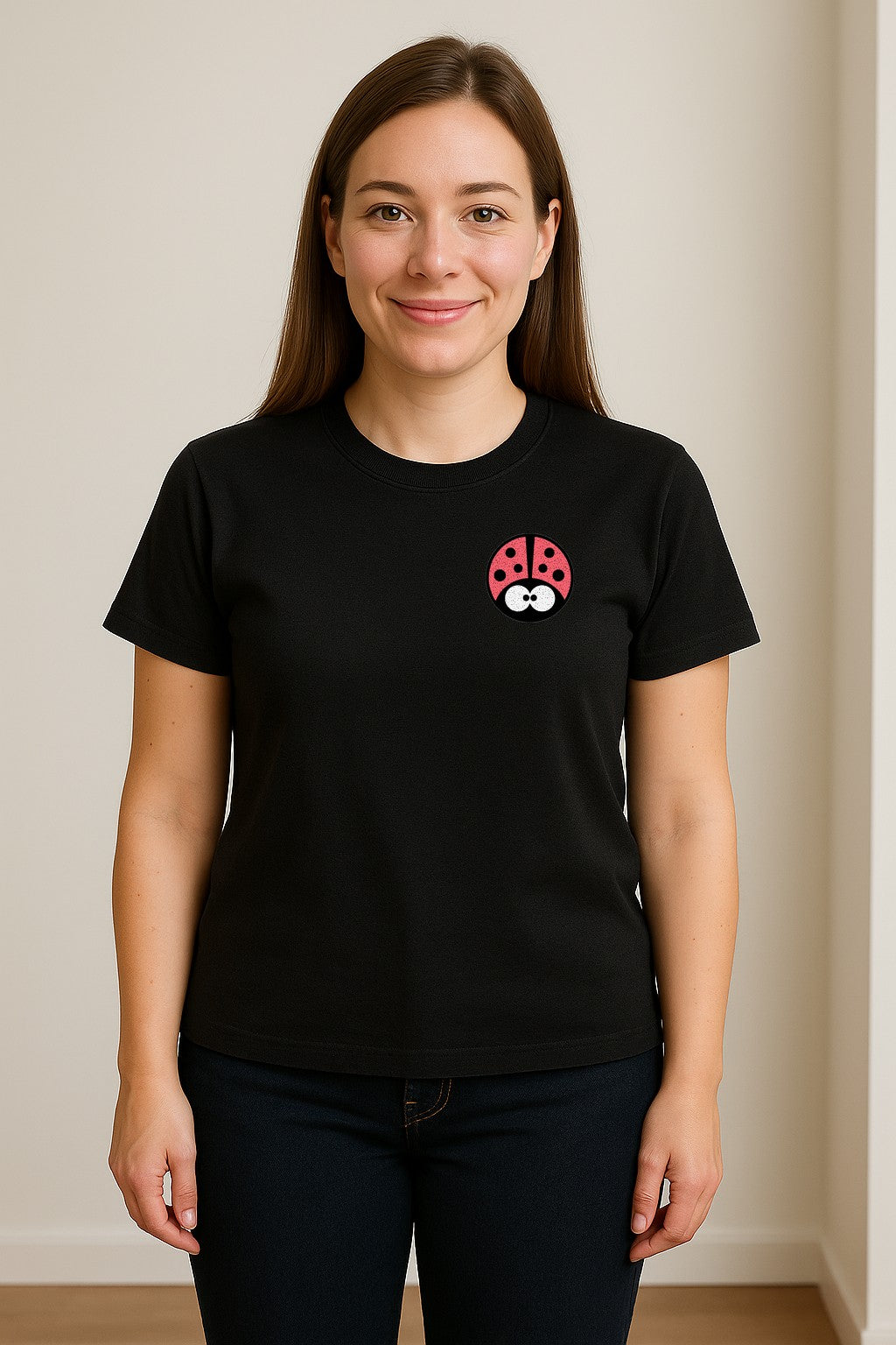 Ladybug T-Shirt, Cute Small Pocket Bug Graphic Tee for Animal Lovers, Gardeners and Plant Fans