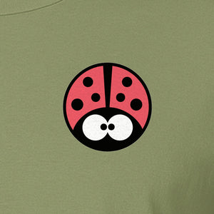 Ladybug T-Shirt, Cute Small Pocket Bug Graphic Tee for Animal Lovers, Gardeners and Plant Fans