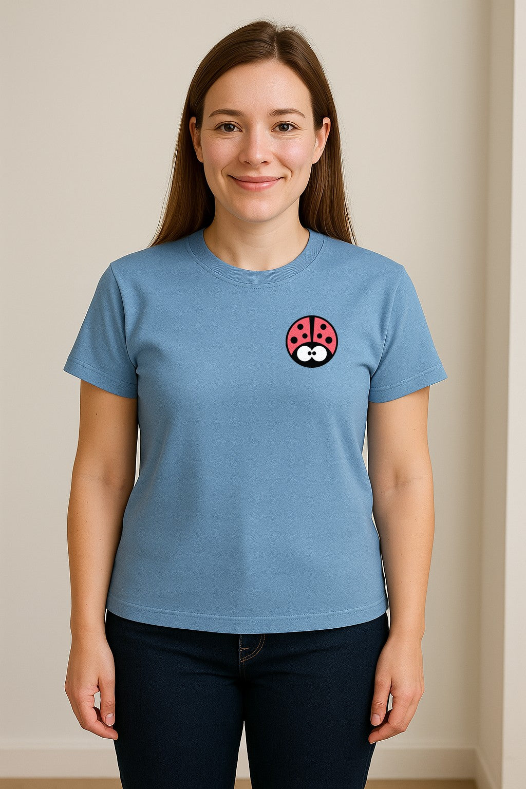 Ladybug T-Shirt, Cute Small Pocket Bug Graphic Tee for Animal Lovers, Gardeners and Plant Fans