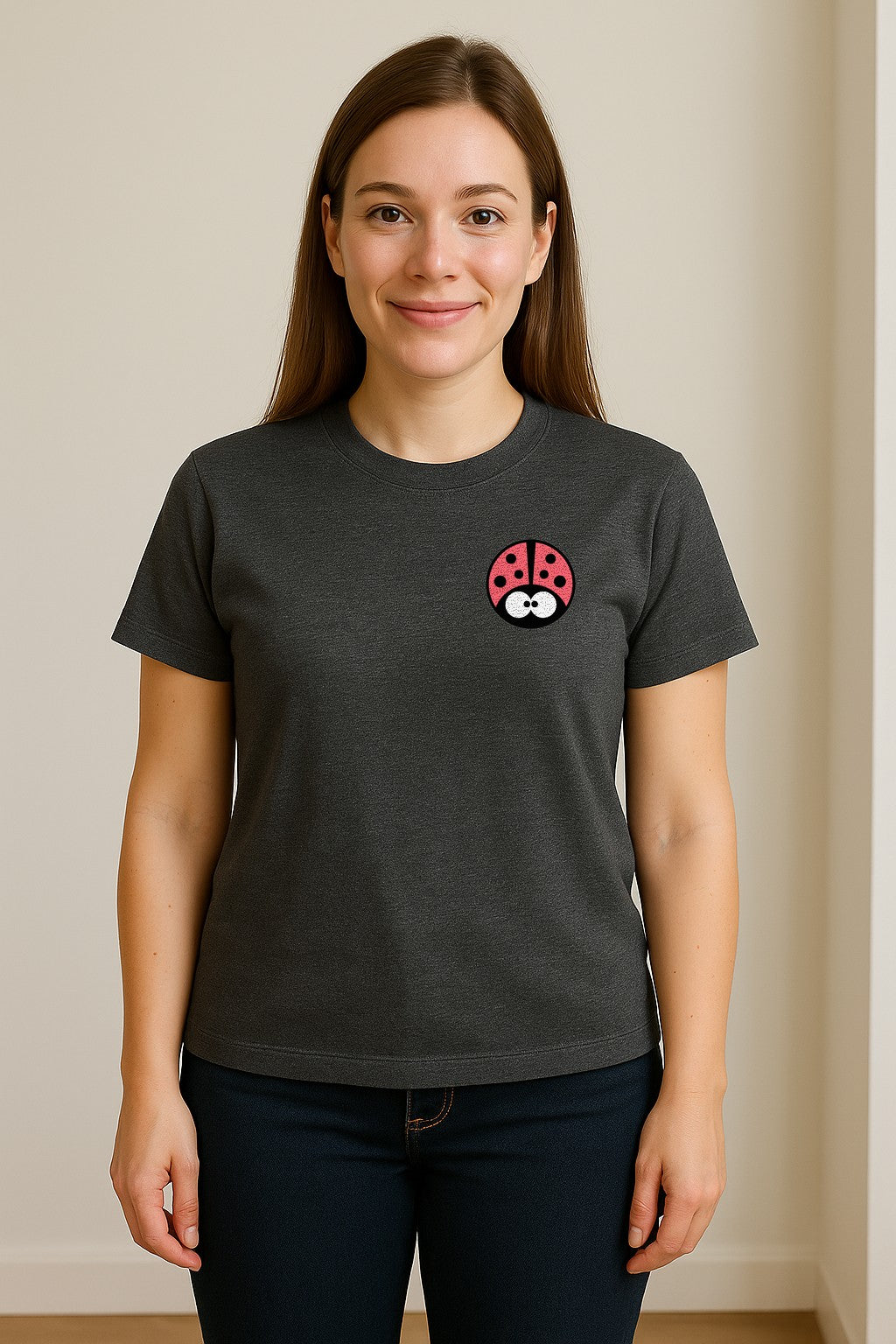Ladybug T-Shirt, Cute Small Pocket Bug Graphic Tee for Animal Lovers, Gardeners and Plant Fans