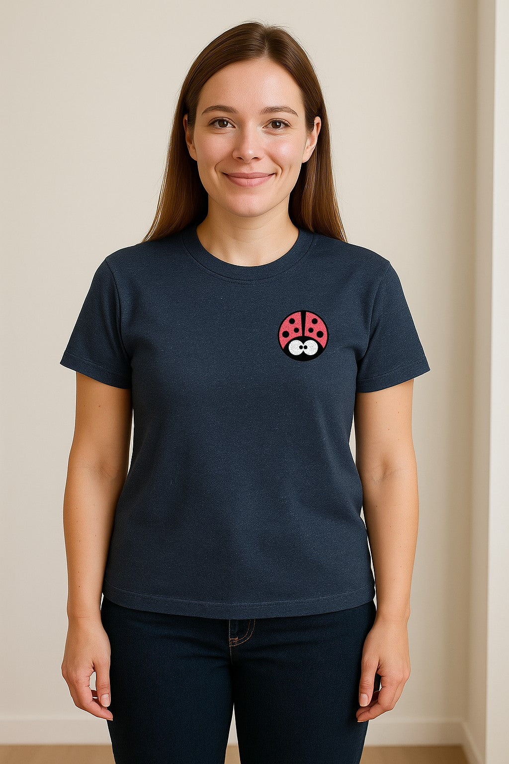 Ladybug T-Shirt, Cute Small Pocket Bug Graphic Tee for Animal Lovers, Gardeners and Plant Fans
