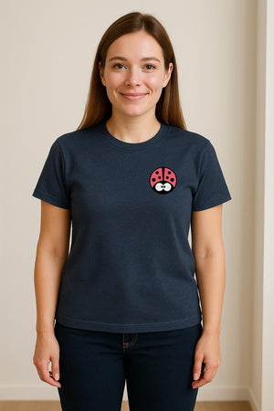 Ladybug T-Shirt, Cute Small Pocket Bug Graphic Tee for Animal Lovers, Gardeners and Plant Fans