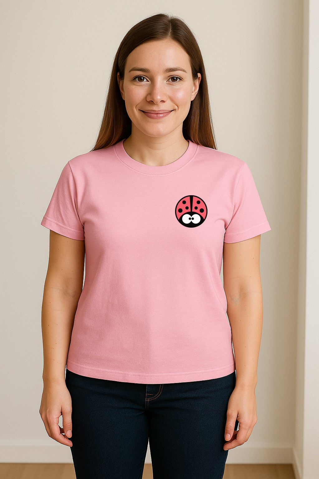 Ladybug T-Shirt, Cute Small Pocket Bug Graphic Tee for Animal Lovers, Gardeners and Plant Fans