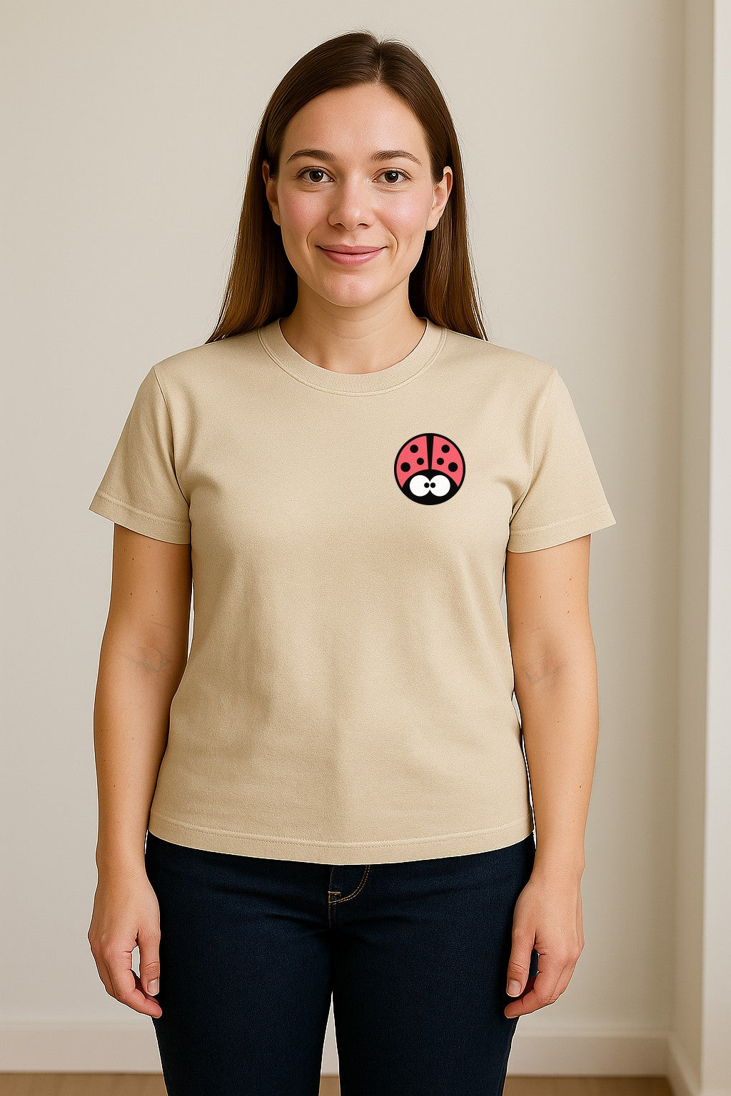 Ladybug T-Shirt, Cute Small Pocket Bug Graphic Tee for Animal Lovers, Gardeners and Plant Fans