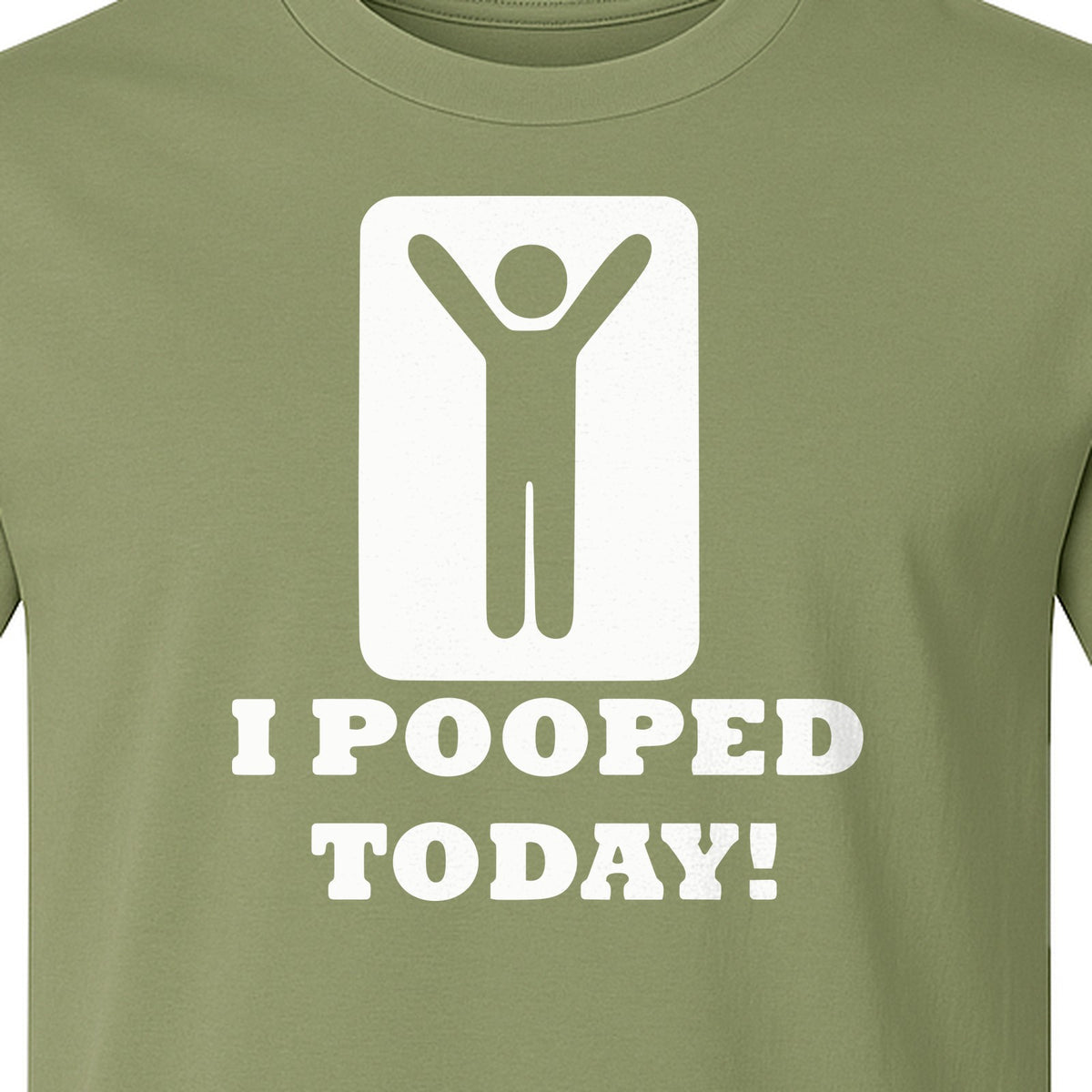 Funny Poop T-Shirt, I Pooped Today Sarcastic Humor Graphic Tee for Adults
