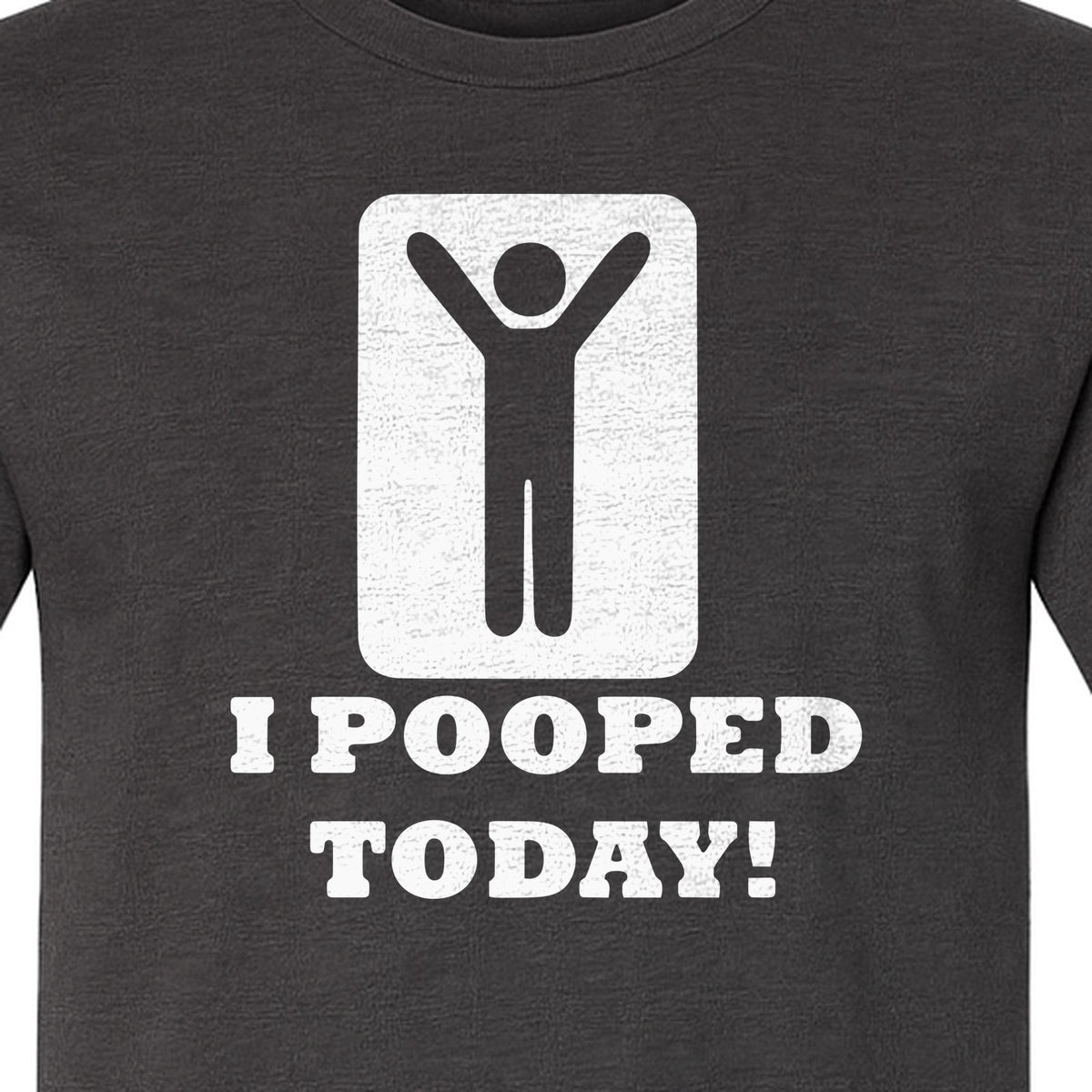 Funny Poop T-Shirt, I Pooped Today Sarcastic Humor Graphic Tee for Adults