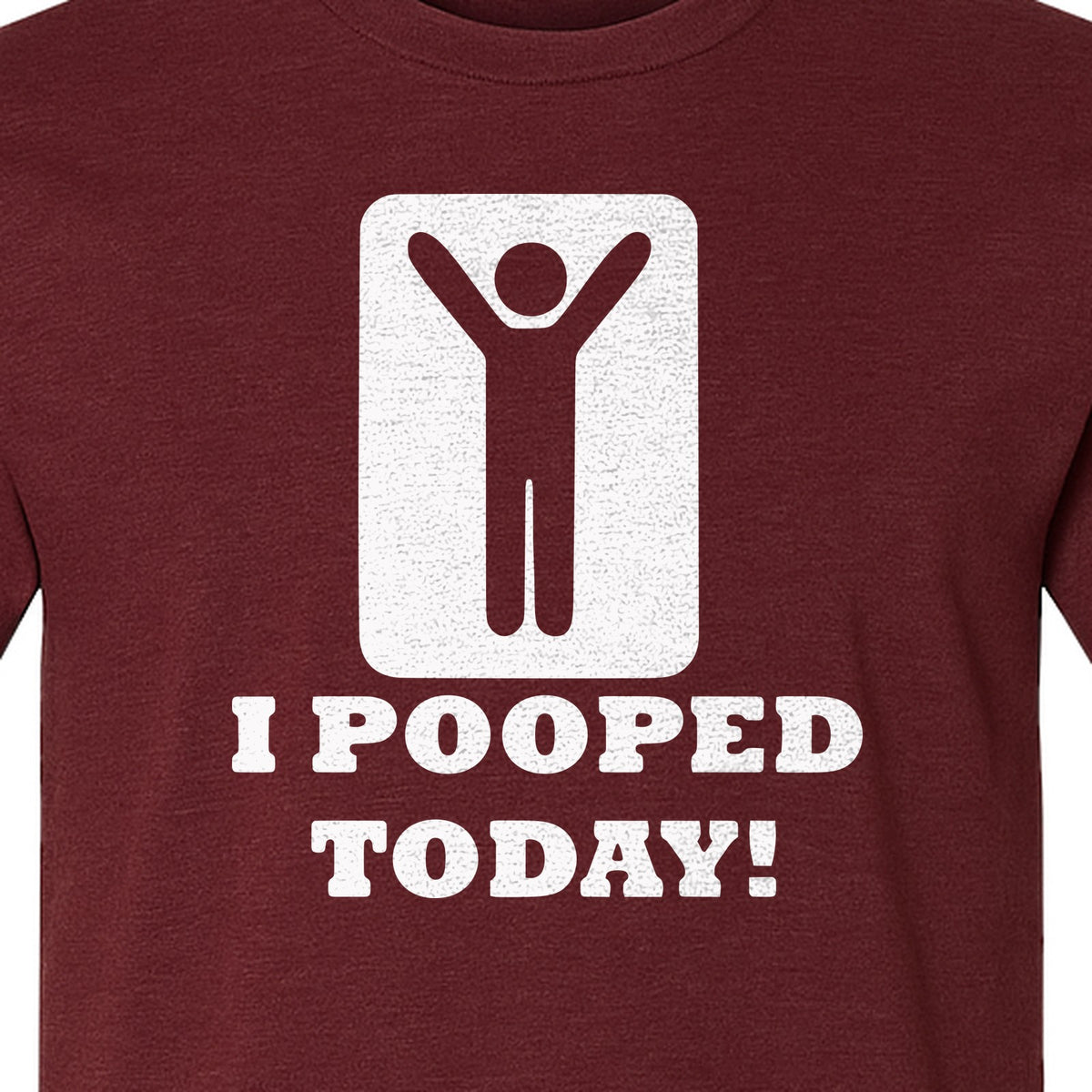 Funny Poop T-Shirt, I Pooped Today Sarcastic Humor Graphic Tee for Adults