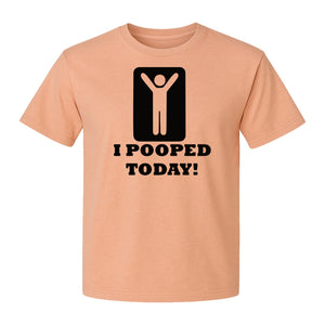 Funny Poop T-Shirt, I Pooped Today Sarcastic Humor Graphic Tee for Adults