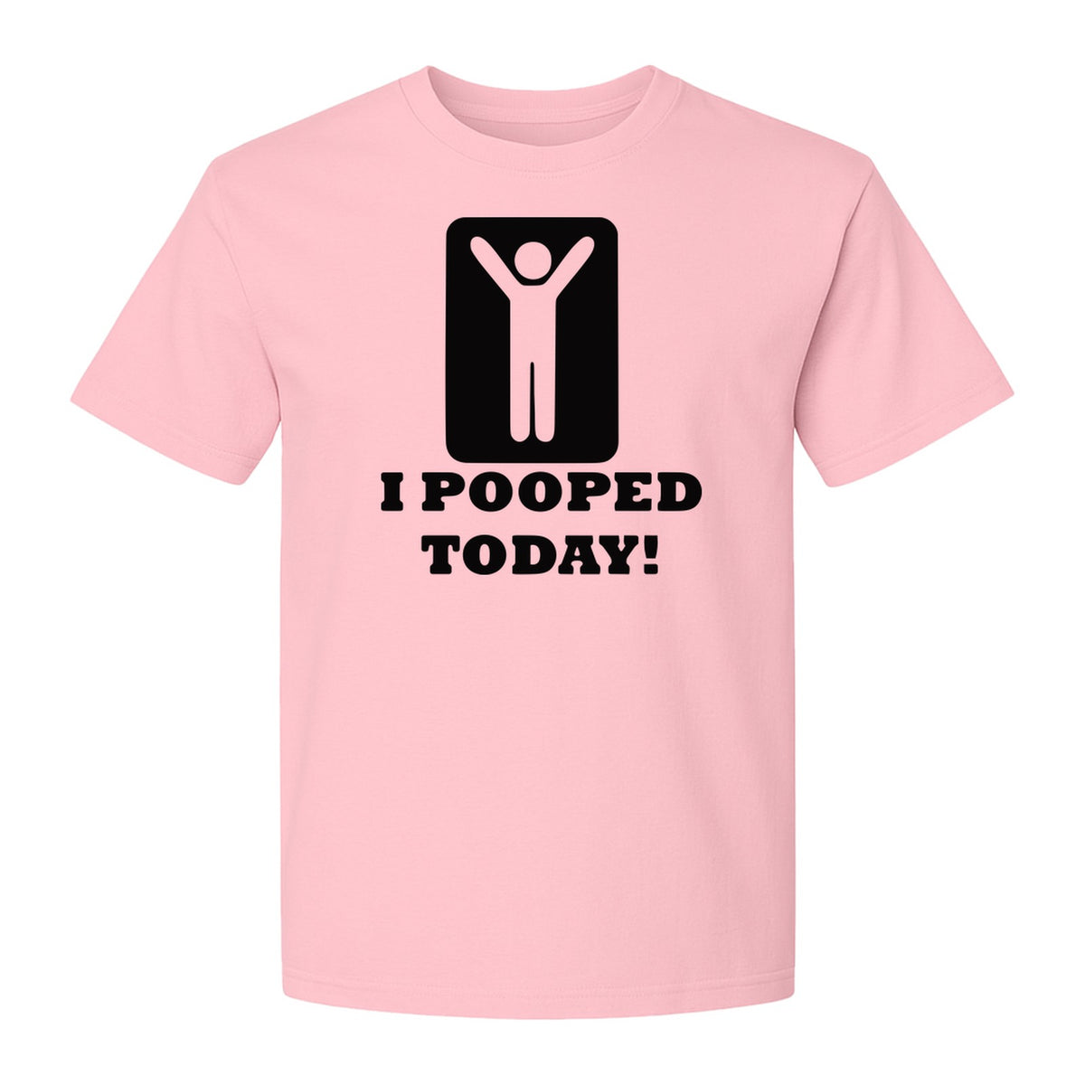 Funny Poop T-Shirt, I Pooped Today Sarcastic Humor Graphic Tee for Adults
