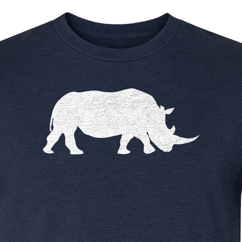 Rhino Silhouette T-Shirt, Rhinoceros Wildlife Graphic Tee for Safari and Zoo Animal Lovers
