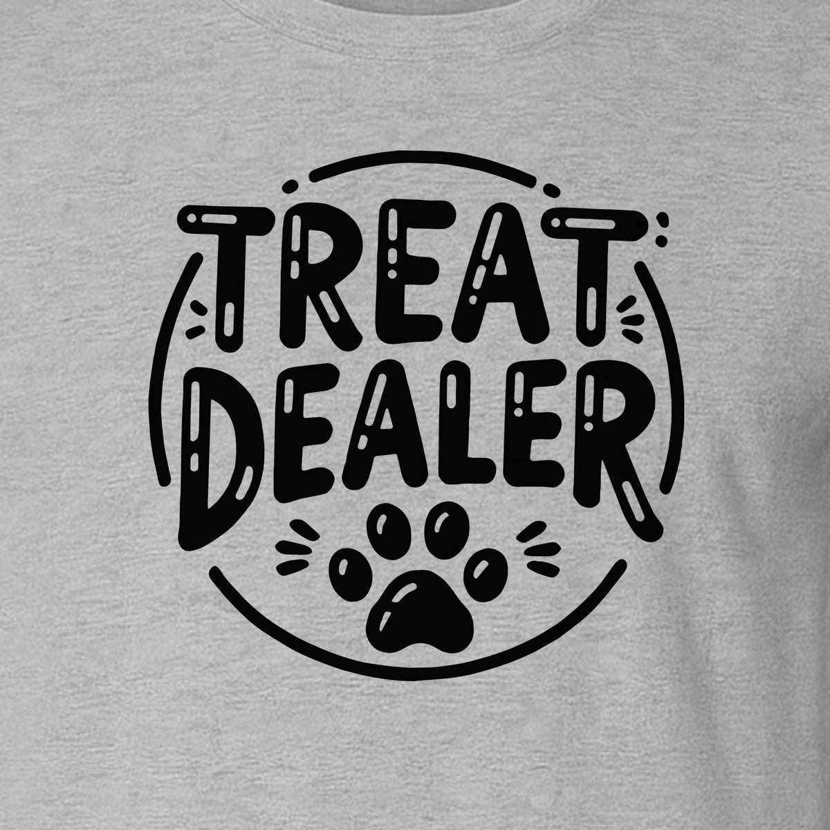 Treat Dealer Dog Trainer T-Shirt, Paw Print Graphic for Pet Parents and Canine Fans