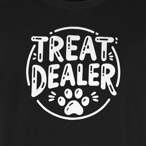 Treat Dealer Dog Trainer T-Shirt, Paw Print Graphic for Pet Parents and Canine Fans