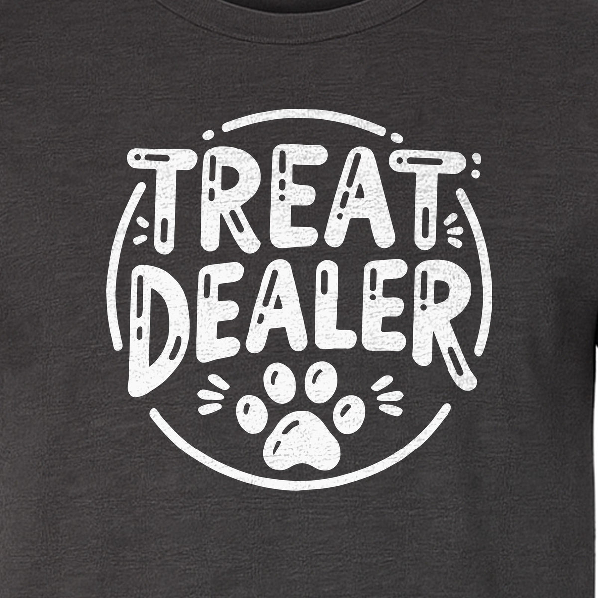 Treat Dealer Dog Trainer T-Shirt, Paw Print Graphic for Pet Parents and Canine Fans