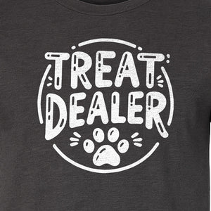 Treat Dealer Dog Trainer T-Shirt, Paw Print Graphic for Pet Parents and Canine Fans