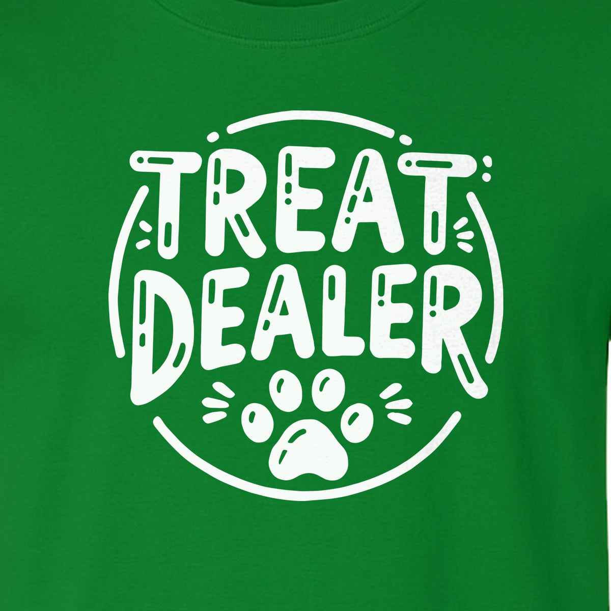 Treat Dealer Dog Trainer T-Shirt, Paw Print Graphic for Pet Parents and Canine Fans
