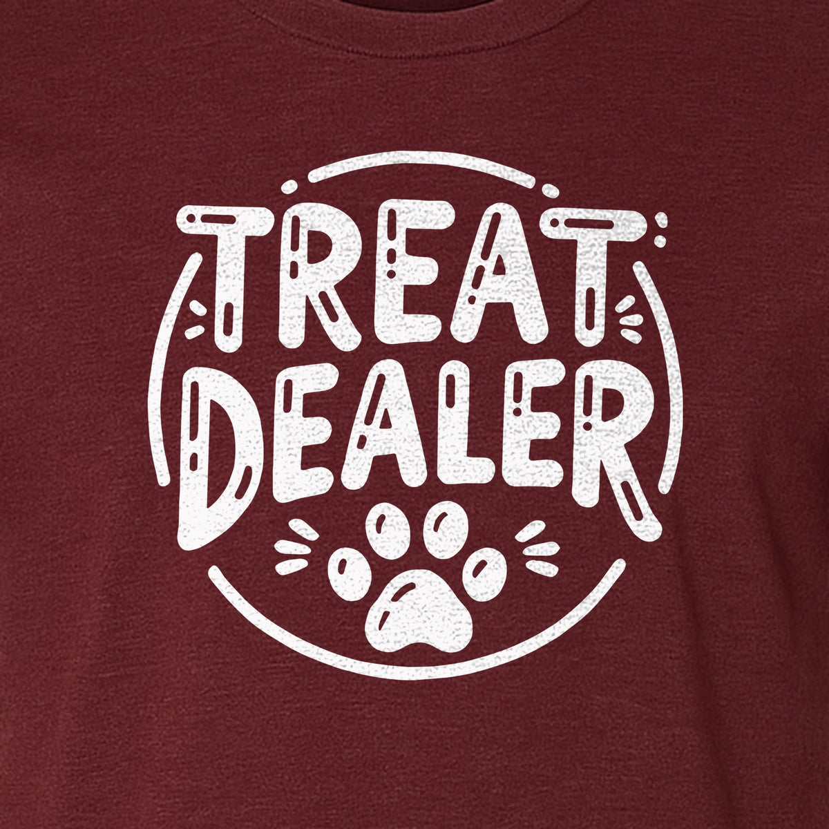 Treat Dealer Dog Trainer T-Shirt, Paw Print Graphic for Pet Parents and Canine Fans