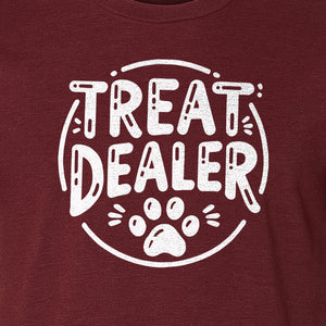 Treat Dealer Dog Trainer T-Shirt, Paw Print Graphic for Pet Parents and Canine Fans