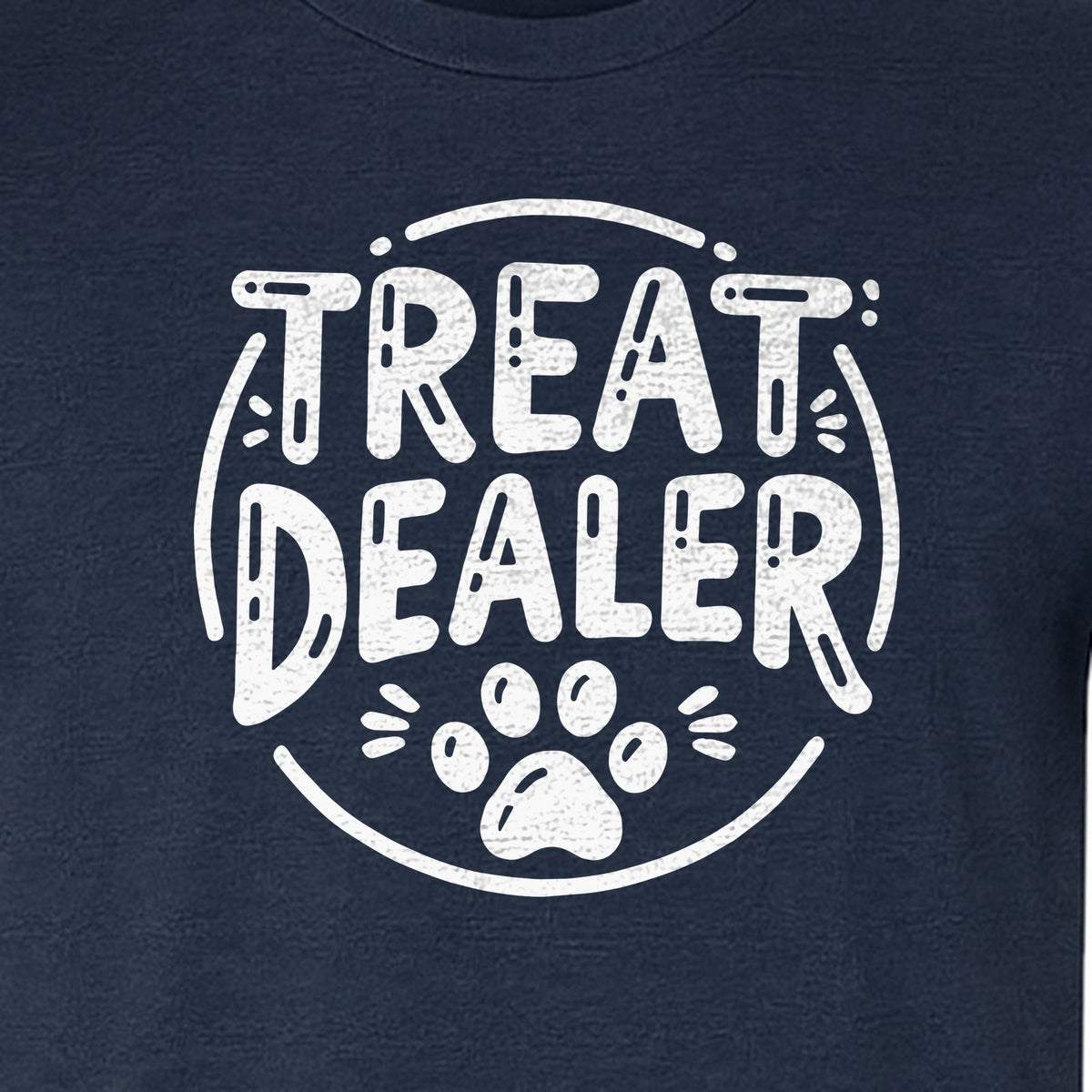 Treat Dealer Dog Trainer T-Shirt, Paw Print Graphic for Pet Parents and Canine Fans