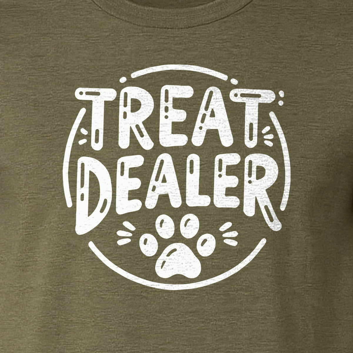 Treat Dealer Dog Trainer T-Shirt, Paw Print Graphic for Pet Parents and Canine Fans
