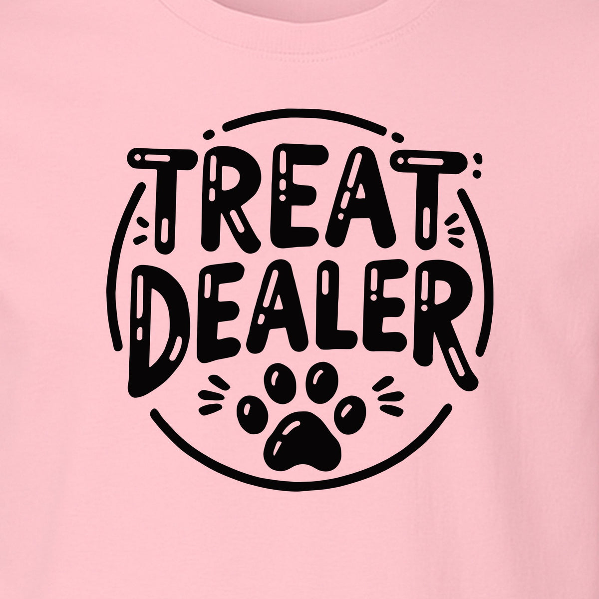 Treat Dealer Dog Trainer T-Shirt, Paw Print Graphic for Pet Parents and Canine Fans