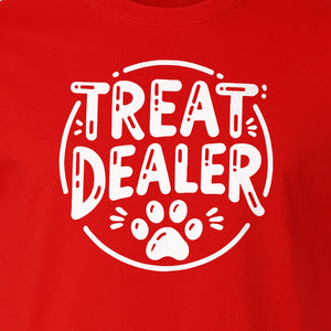 Treat Dealer Dog Trainer T-Shirt, Paw Print Graphic for Pet Parents and Canine Fans