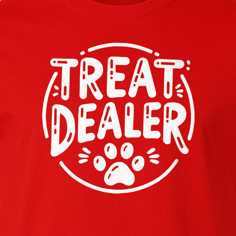 Treat Dealer Dog Trainer T-Shirt, Paw Print Graphic for Pet Parents and Canine Fans